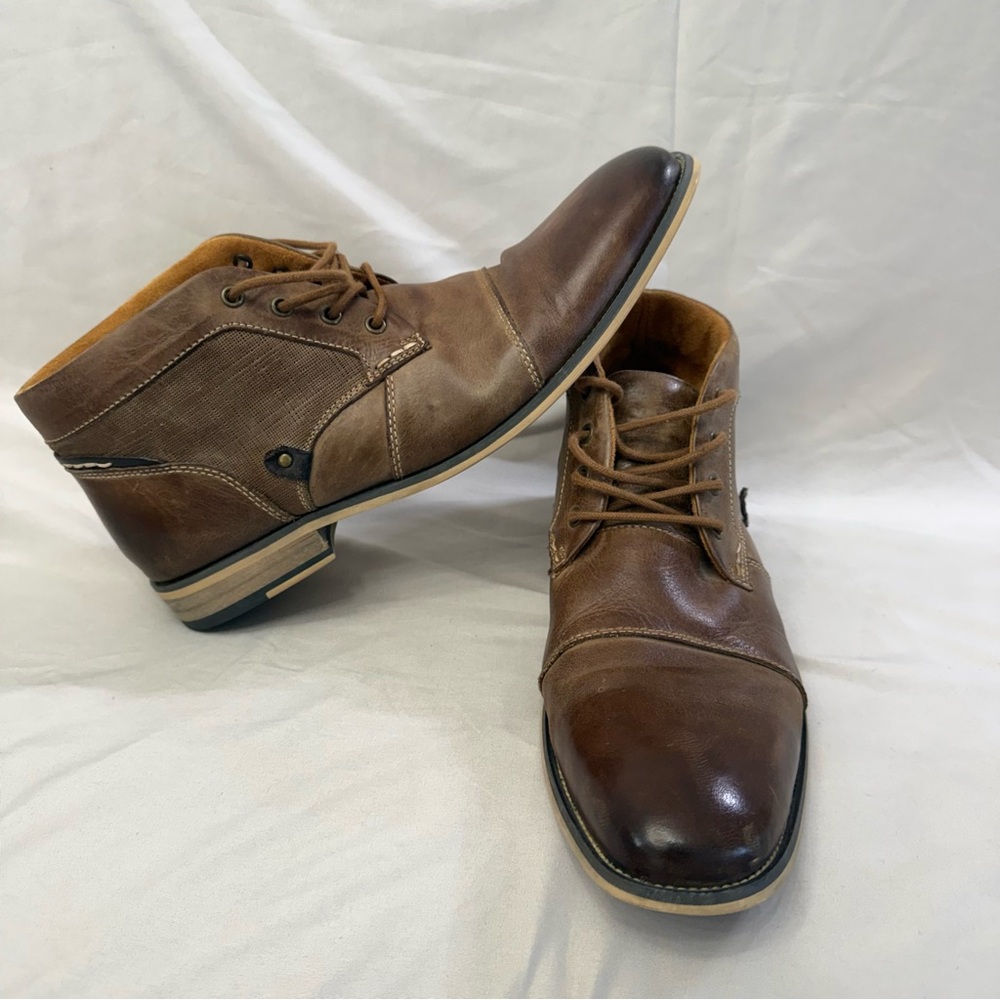 Steve Madden P-Klatin Brown Tan Leather Lace Up Boots - Men’s Size 10.5